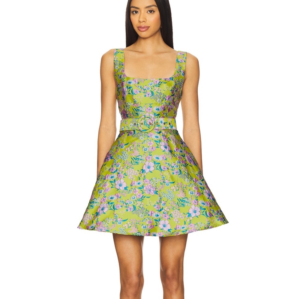Elliatt Zenobia Floral Green Dress